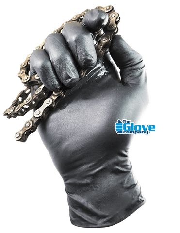 TGC tough gloves holding a chain