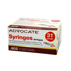 Advocate Syringes U-100 31G .5CC