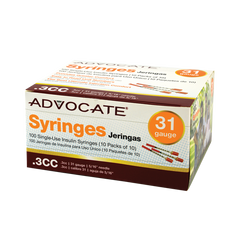 Advocate Syringes U-100 31G .3CC