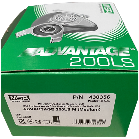 Advantage 200 LS mask medium top and side of box