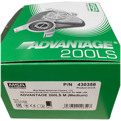 Advantage 200 LS mask medium top and side of box