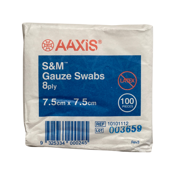7.5cm Gauze Swabs x 100 WANTSA™ Medical