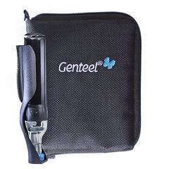 The Buff Black Genteel Plus Lancing Device with included Travel Organiser Pouch