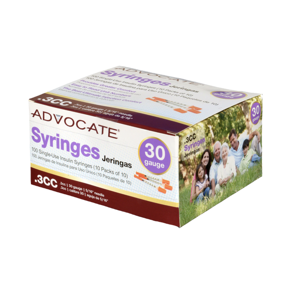 Advocate Syringes U-100 30G .3CC
