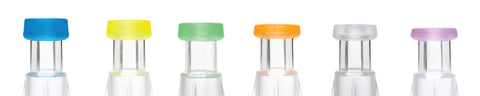 Different sized and coloured tips that come with all Genteel Devices