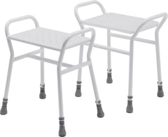 Belmont Adjustable Shower Stool with Metal Seat