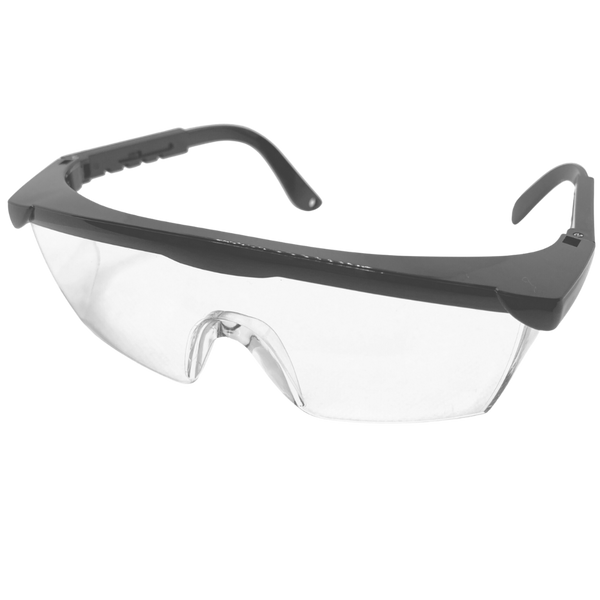 Safety glasses angle view